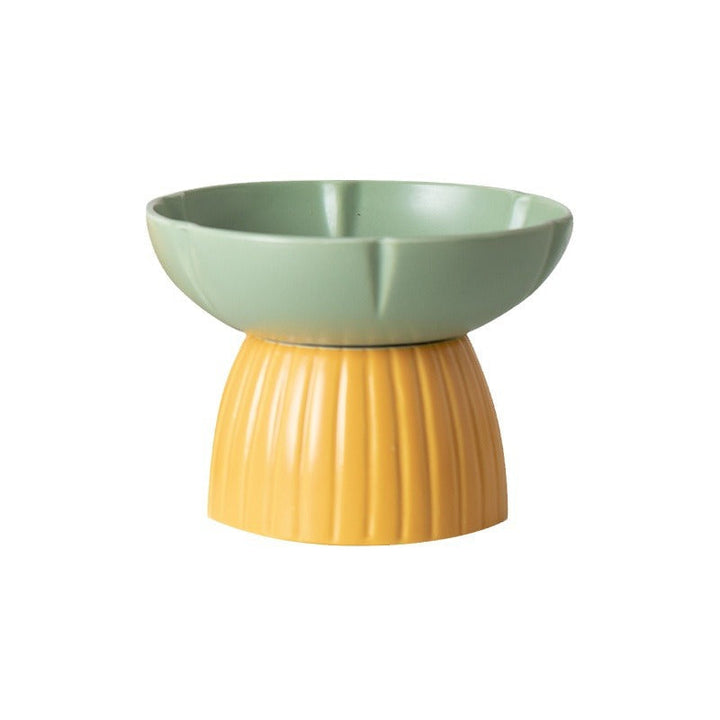 Elevate Your Pet's Dining Experience with Our Macaron Color Ceramic Pet Feeding Bowl Set