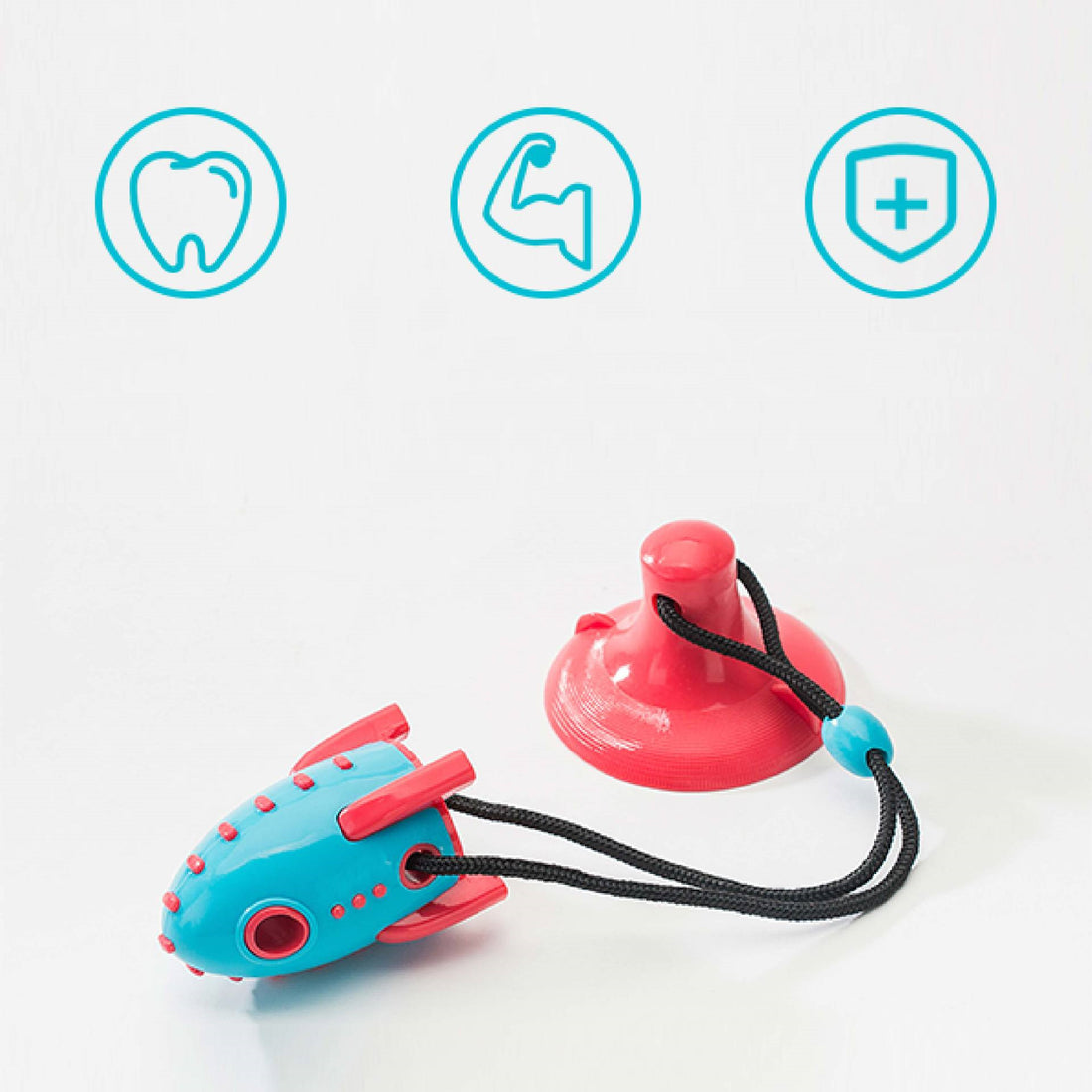 Rocket Food Dispensing Bite Resistant Interactive Pet Toy