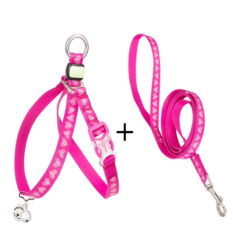 Pet Bell Chest Strap Vest With Leash Control System