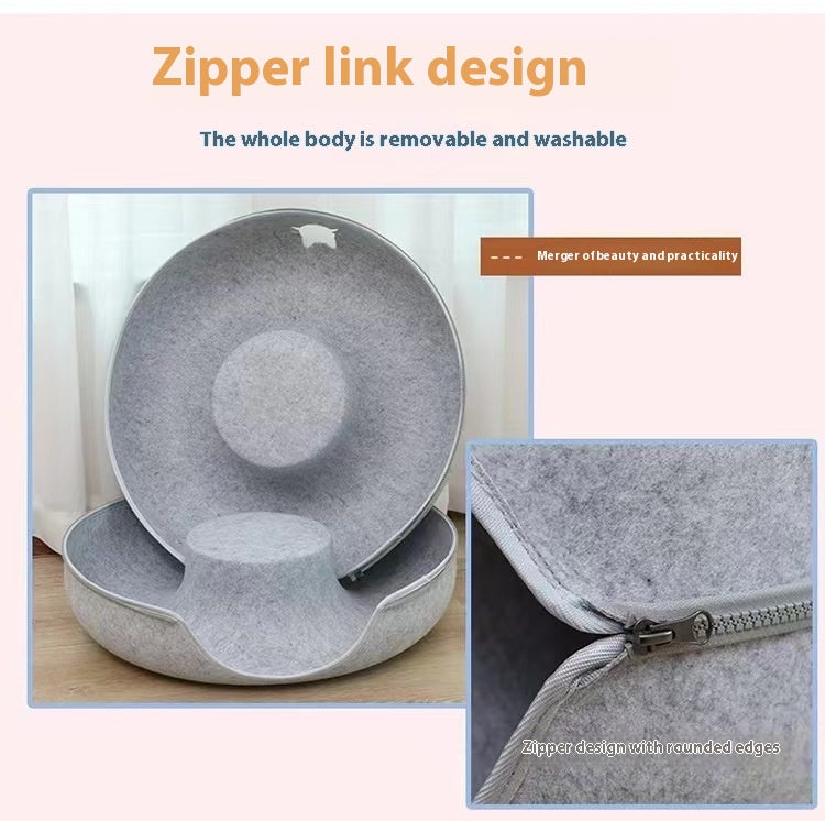 Comfortable Round Pet Tunnel Bed Sleeping Nest