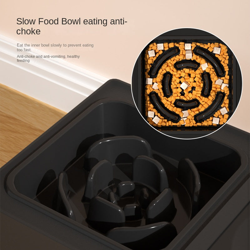 Adjustable Height Stainless Double Bowl Elevated Pet Feeder