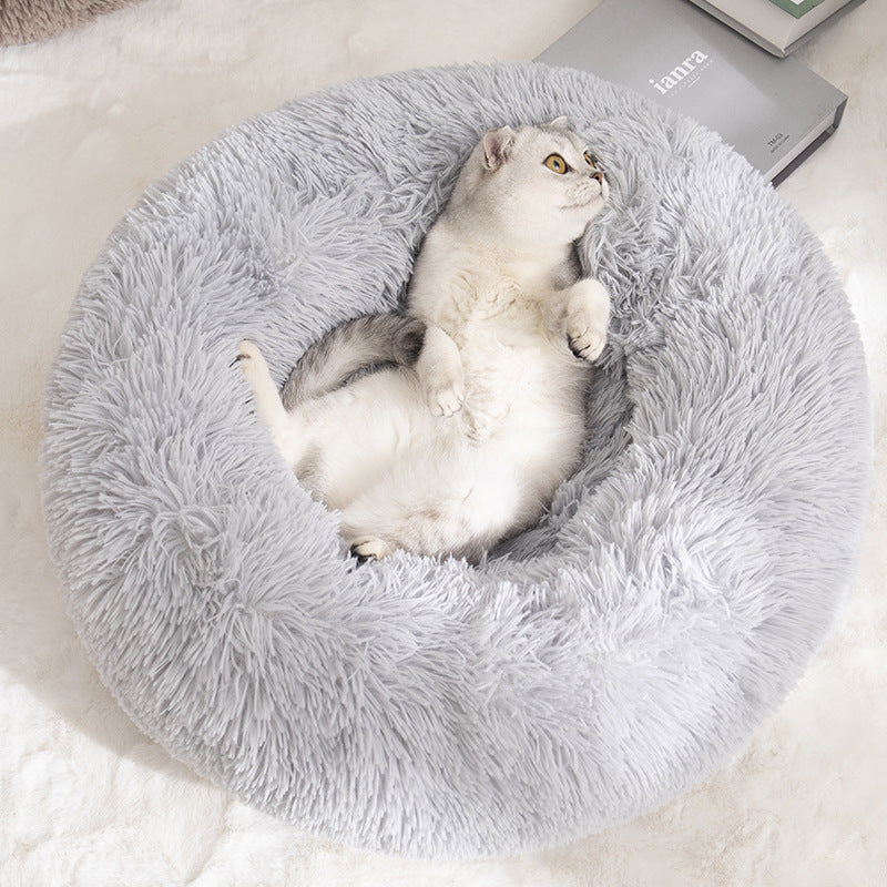 Round Cotton Winter Warm Sleeping Pet Bed