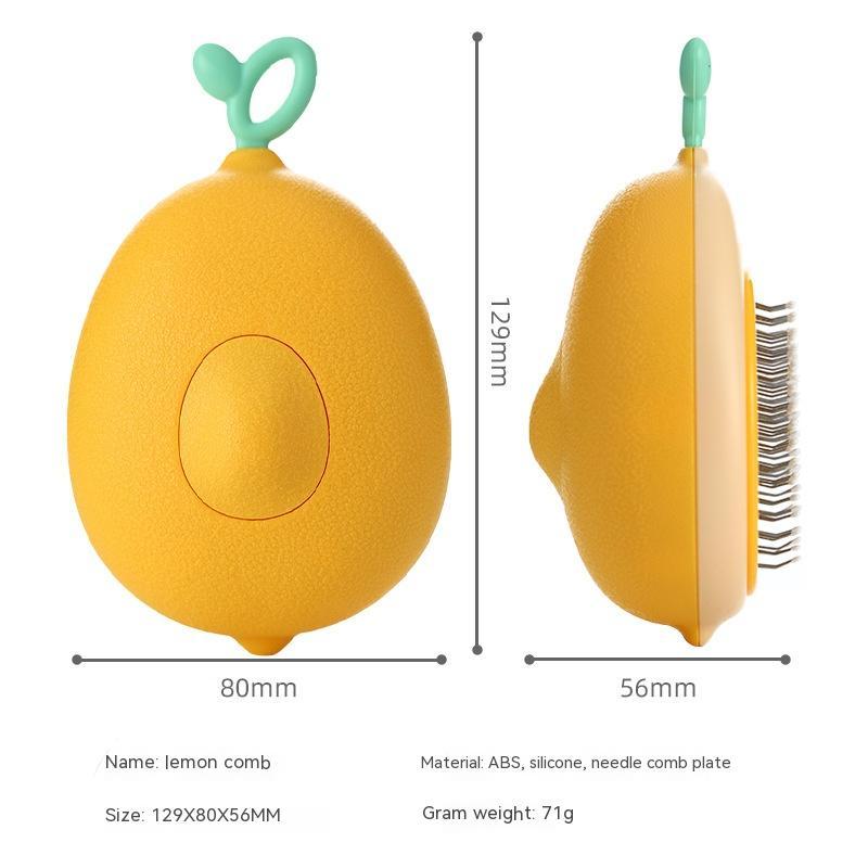 Avocado Shaped Pet Grooming Brush Hair Removal Tool