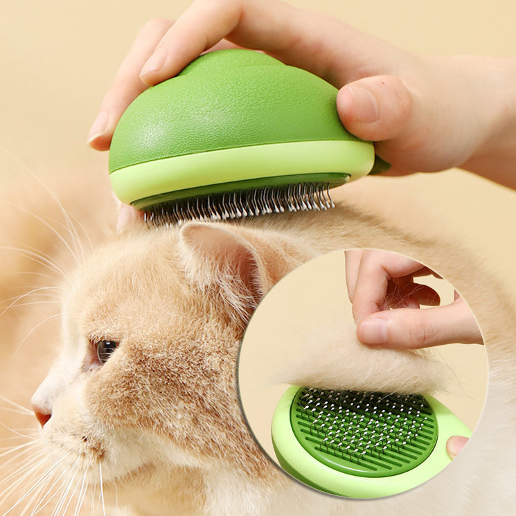 Avocado Shaped Pet Grooming Brush Hair Removal Tool