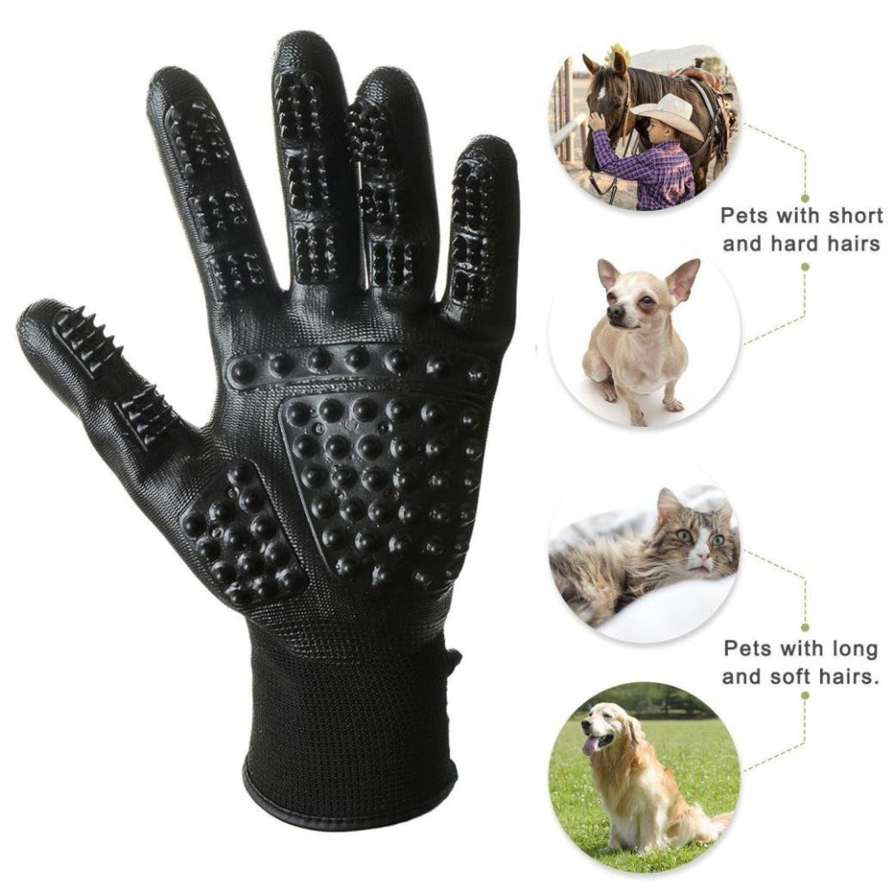 Pet Grooming Glove Soft Rubber Hair Removal Massage Tool