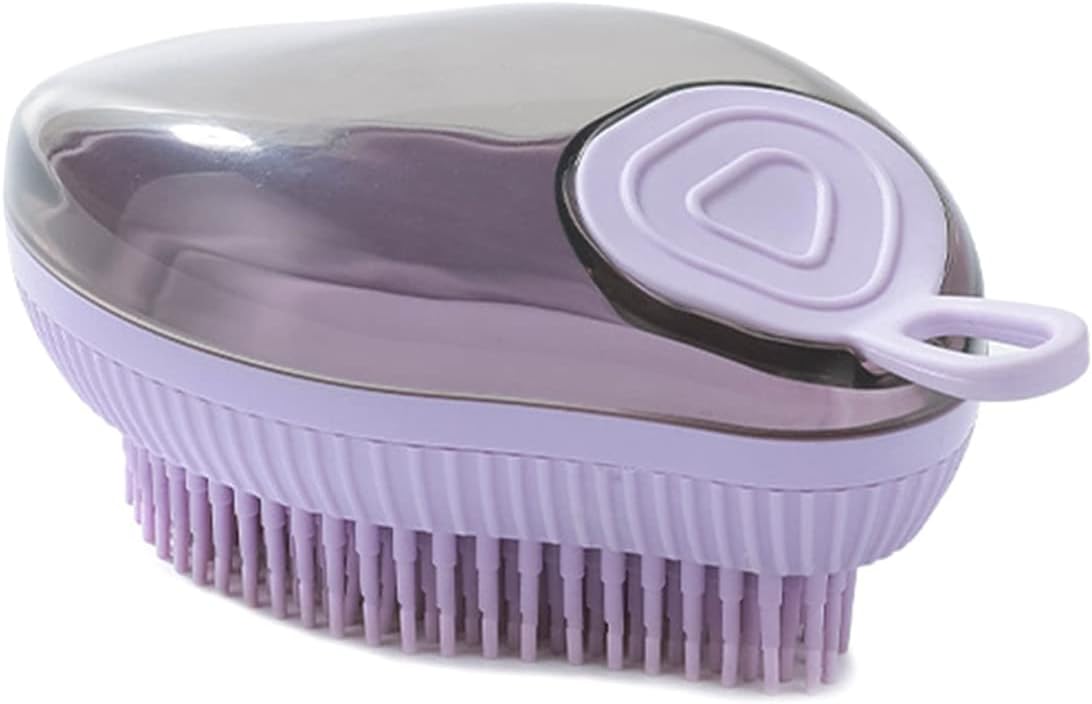 Silicone Shampoo Dispenser Bath Massage Grooming Pet Brush
