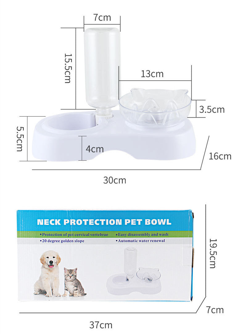 Transparent Plastic Feeding Drinking Pet Bowl