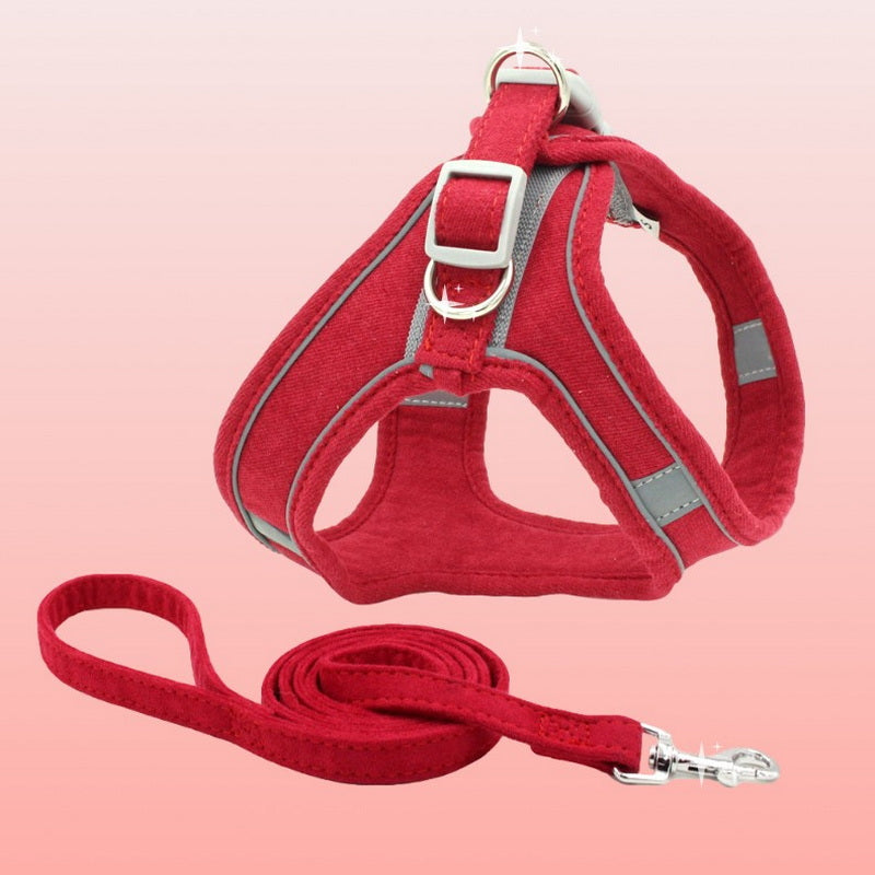Pet Vest Type Chest Harness And Leash