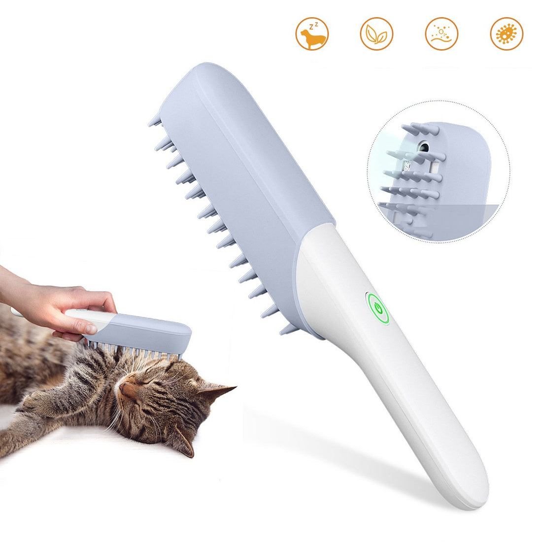Pet Silicone Massage Grooming Comb Deodorizing Cleaning Brush