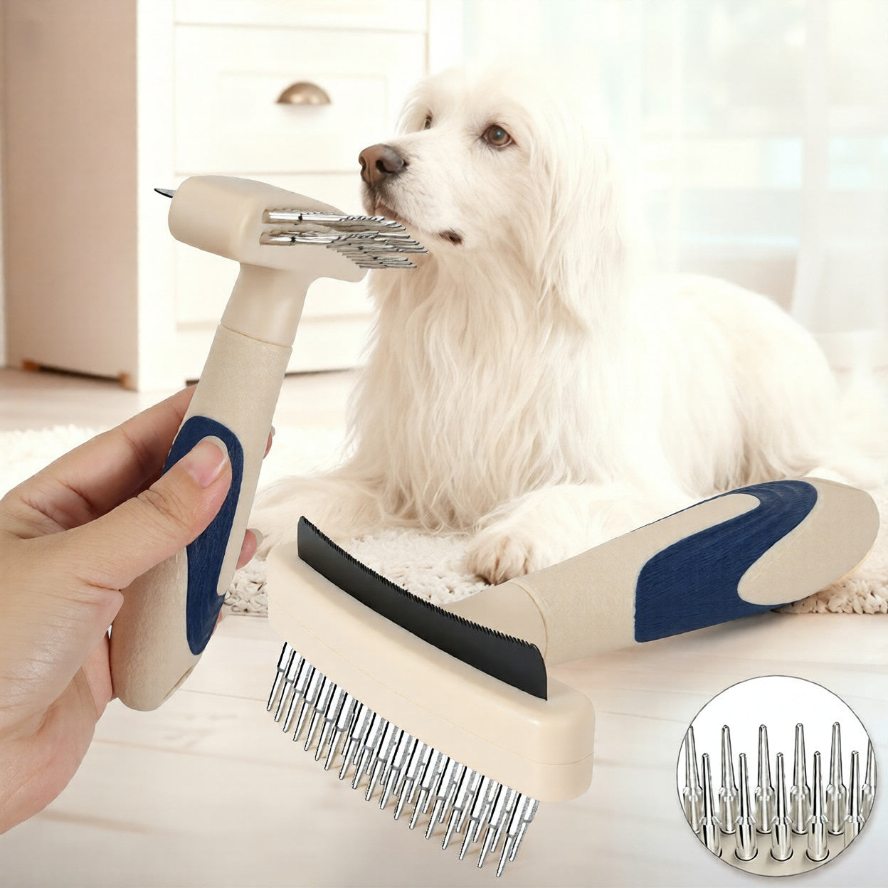 Pet Grooming Brush For Detangling And Hair Removal Tool
