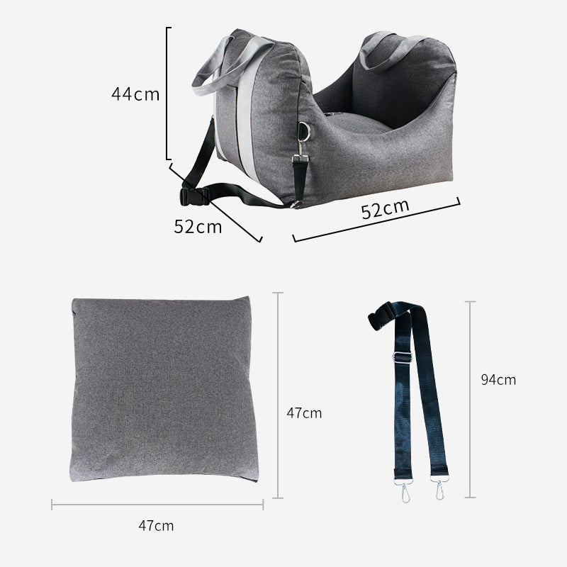 Detachable Washable Pet Car Seat Four Season Carrier
