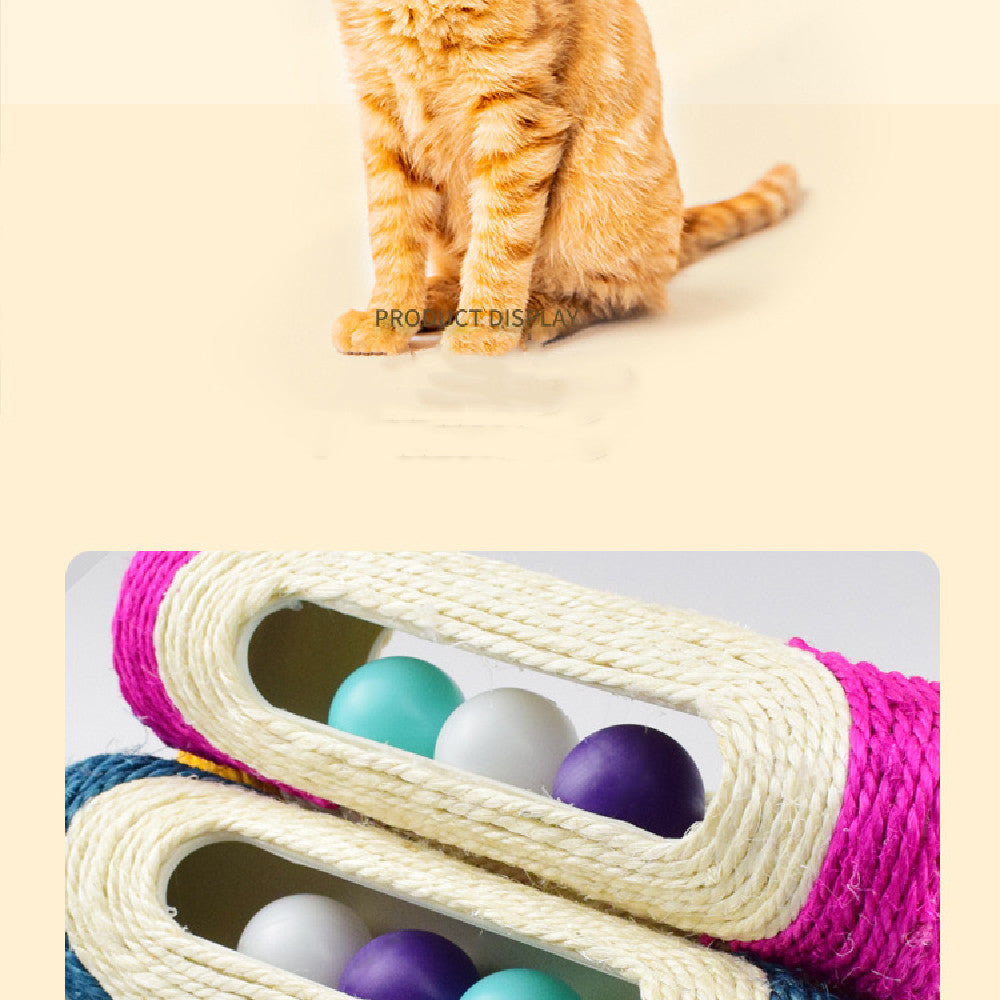 Long Sisal Drum Scratching Interactive Pet Toy