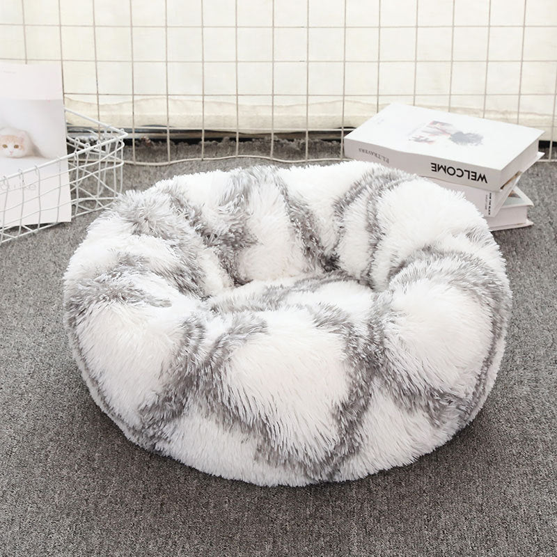 Soft Thick Plush Round Cotton Pet Bed