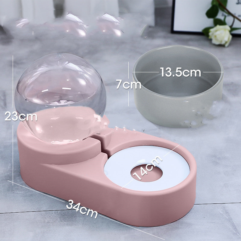 Bubble Ball Automatic Feeder Water Drinking Pet Bowl