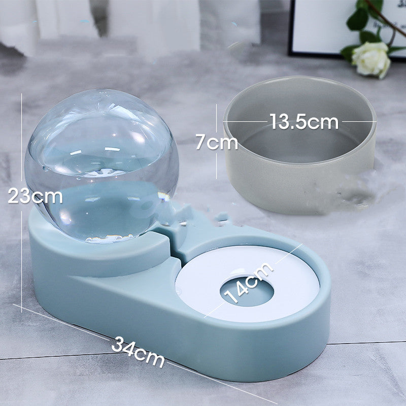 Bubble Ball Automatic Feeder Water Drinking Pet Bowl