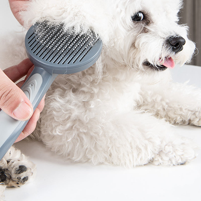 Pet Slicker Grooming Brush For Shedding Control And Easy Cleaning