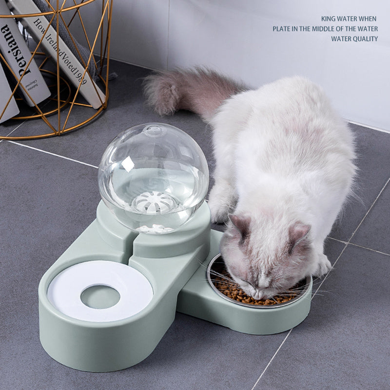 Bubble Ball Automatic Feeder Water Drinking Pet Bowl