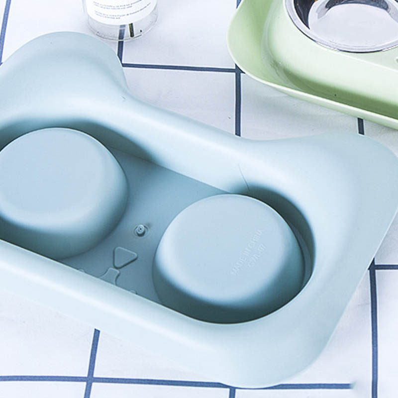 Pet Stainless Steel Feeding And Drinking Bowl Set