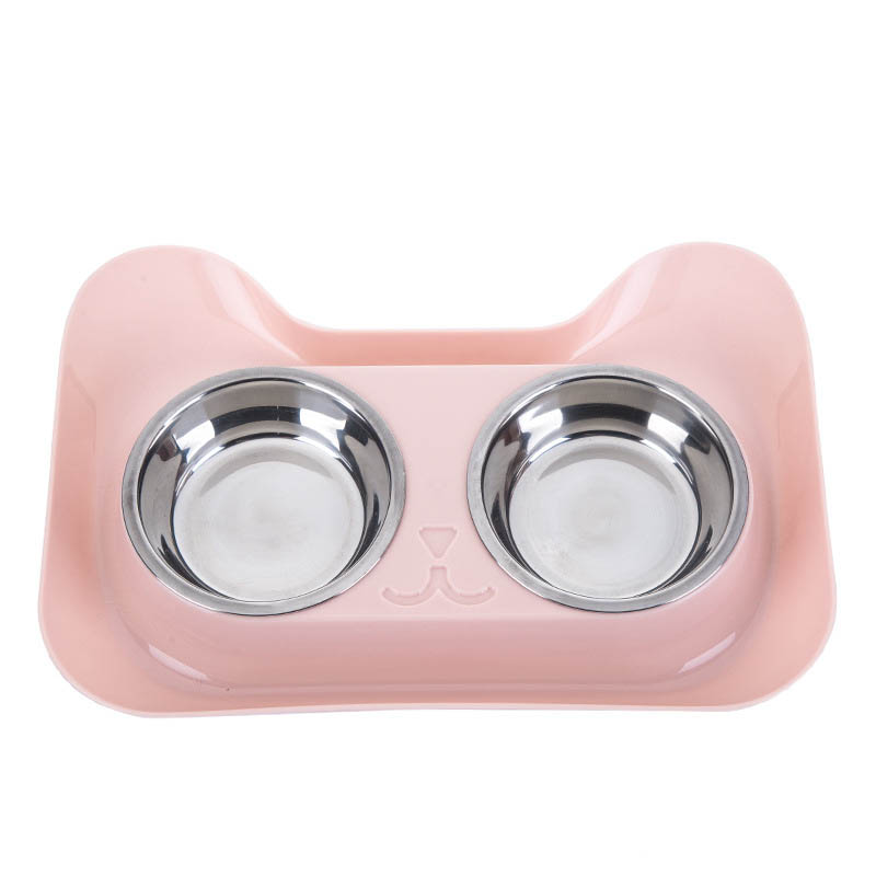 Pet Stainless Steel Feeding And Drinking Bowl Set