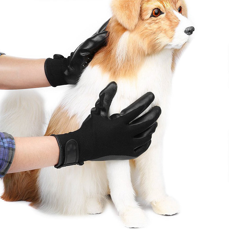 Pet Grooming Glove Soft Rubber Hair Removal Massage Tool
