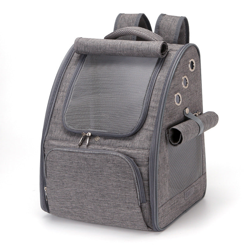 Foldable Breathable Pet Backpack Carrier Travel Bag