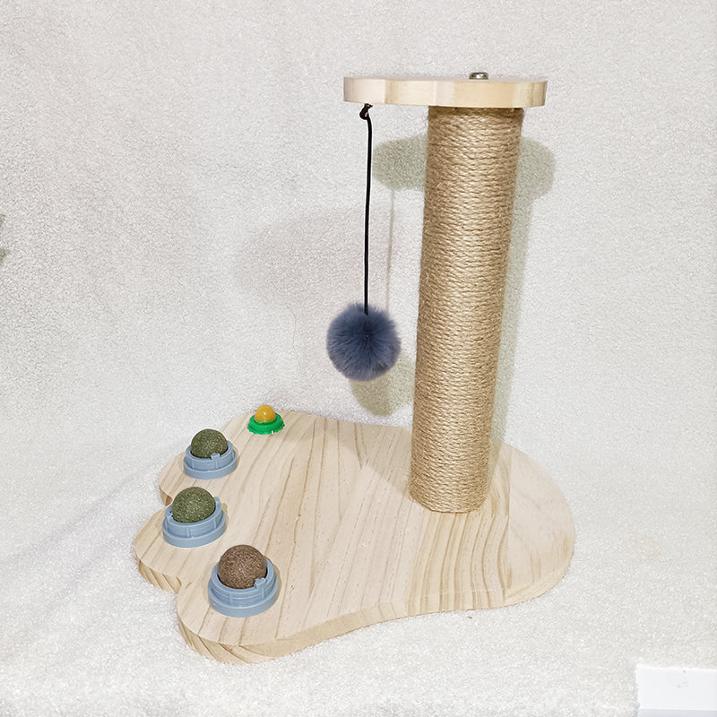 Solid Wood Turntable Bite Resistant Interactive Pet Toy Supplies