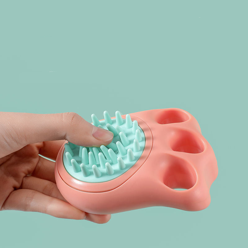 Pet Bath Massage Comb Grooming Brush Cleaning Tool