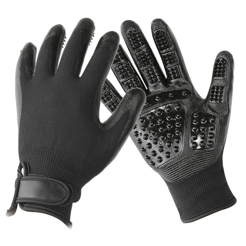 Pet Grooming Glove Soft Rubber Hair Removal Massage Tool