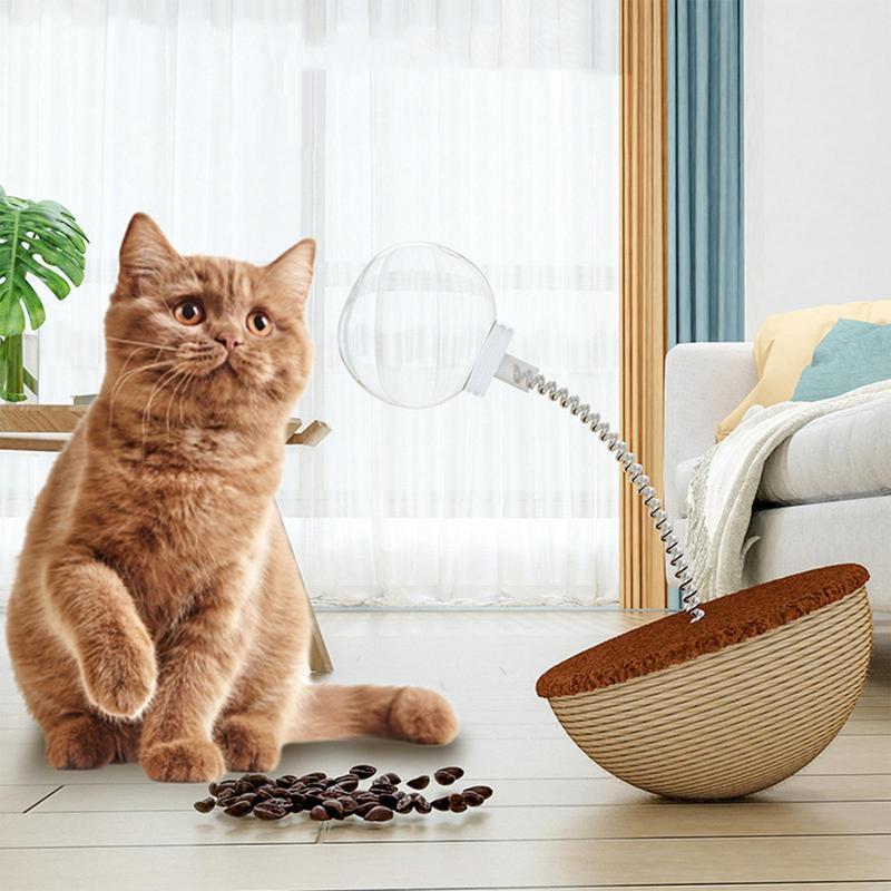 Interactive Auto-Balancing Food Ball Puzzle Slow Feeder Pet Toy