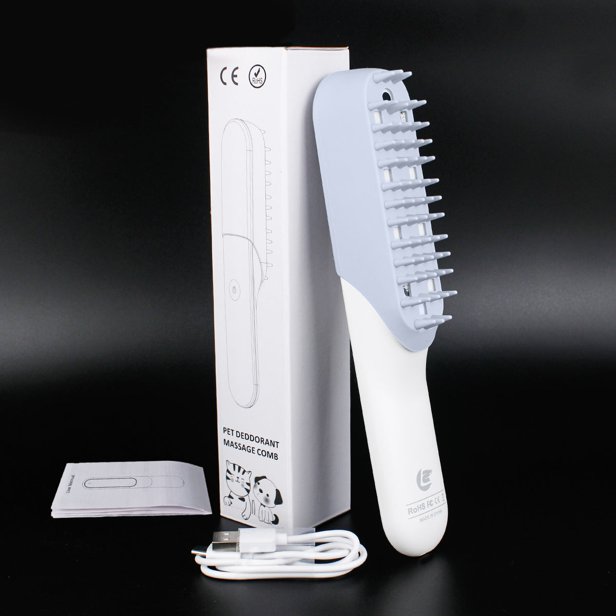 Pet Silicone Massage Grooming Comb Deodorizing Cleaning Brush