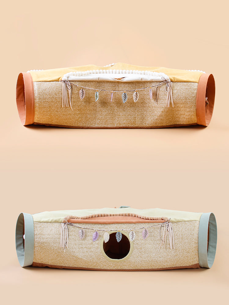 Net Style Rolling Tunnel Drilling Hole Interactive Pet Toy Supplies