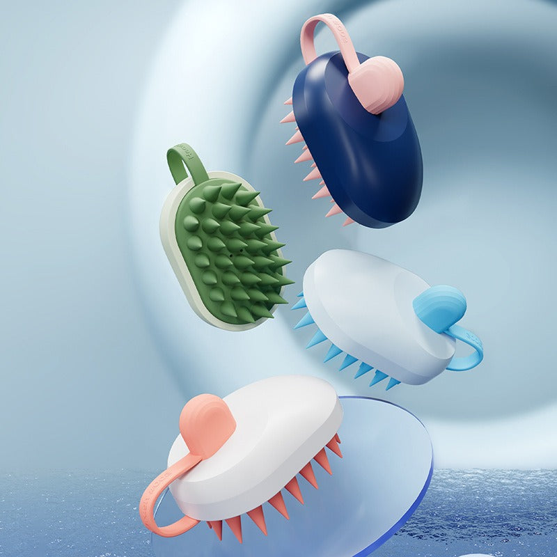 Soft Gel Shampoo Massage Bath Pet Brush