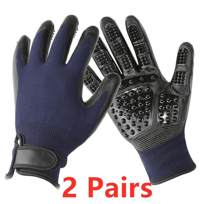 Pet Grooming Glove Soft Rubber Hair Removal Massage Tool