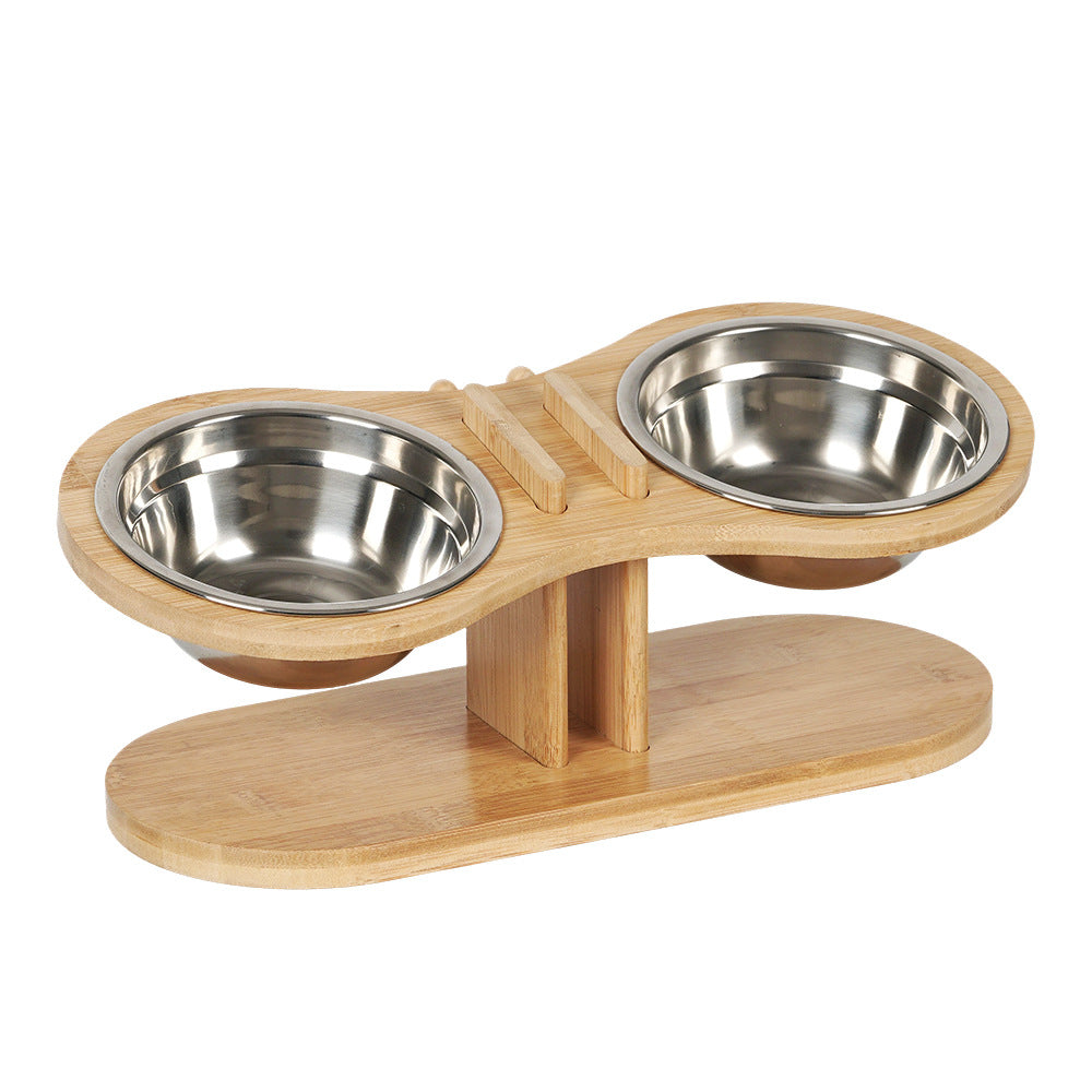 Adjustable Tilted Pet Feeding Stand With Bowl