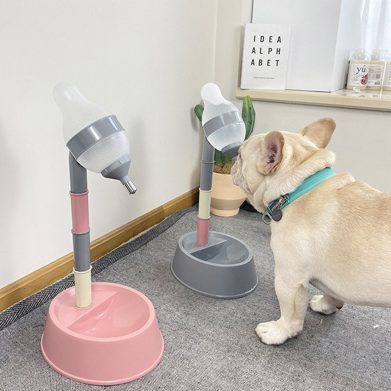 Adjustable Height Automatic Water Dispenser Pet Feeder Bowl