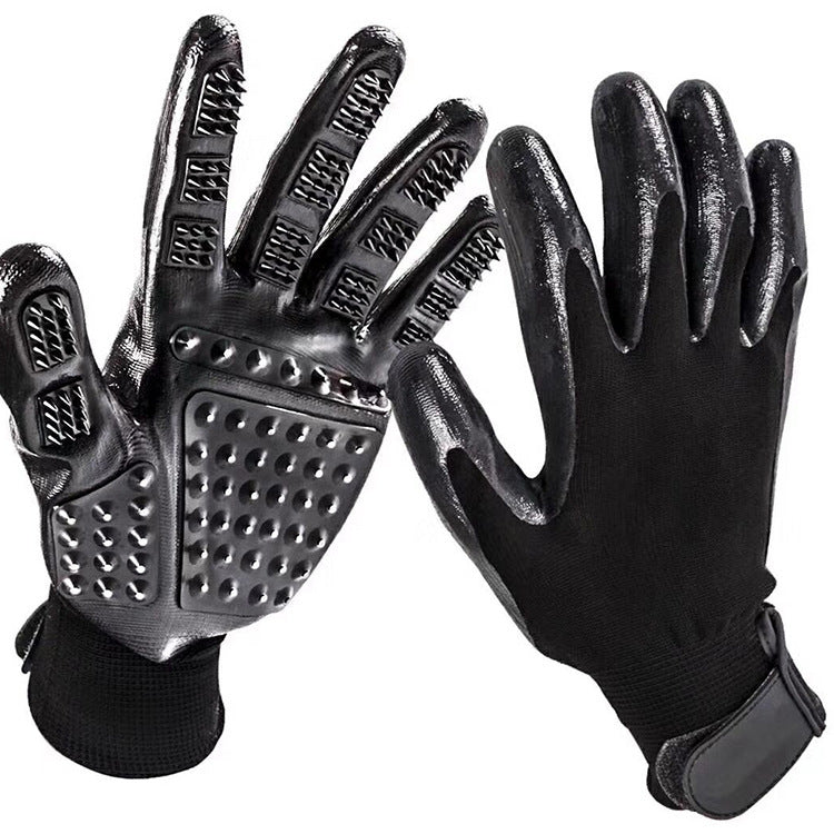 Pet Grooming Glove Soft Rubber Hair Removal Massage Tool