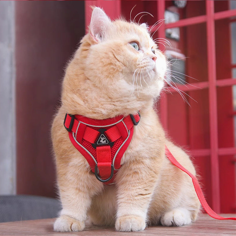 Pet Harness Vest Chest Strap With Leash Control System
