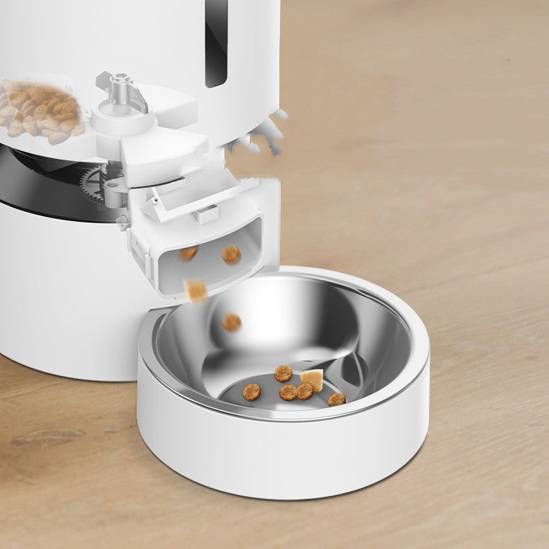 Capsule Automatic Double Bowl Pet Feeder