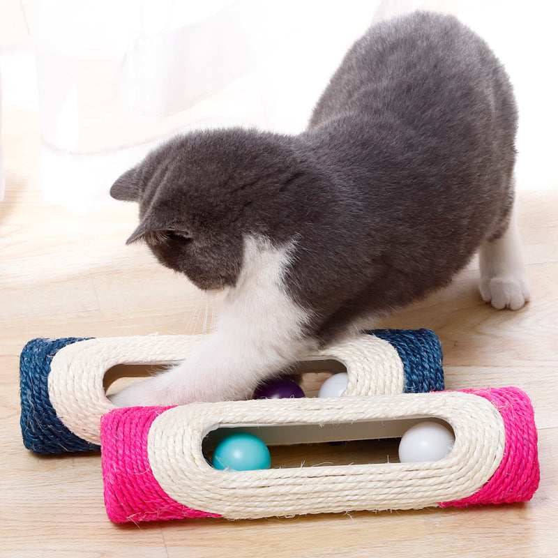 Long Sisal Drum Scratching Interactive Pet Toy