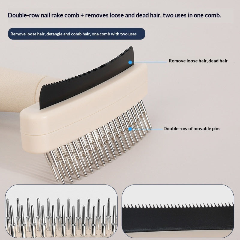 Pet Grooming Brush For Detangling And Hair Removal Tool