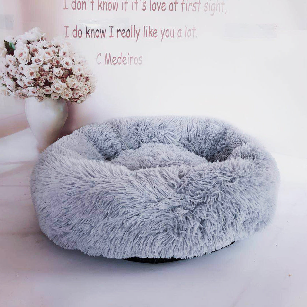 Soft Thick Plush Round Cotton Pet Bed