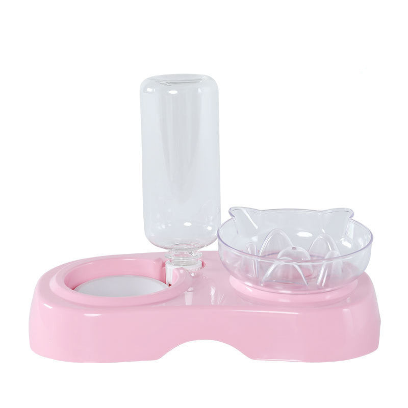 Transparent Plastic Feeding Drinking Pet Bowl