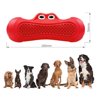 Natural Rubber Vocal Rugby Teething Chewing Interactive Pet Toy