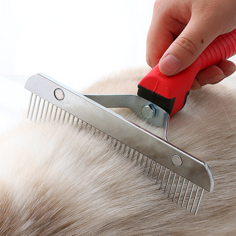 Pet Deshedding Grooming Rake Comb Extra Large Hair Removal Tool