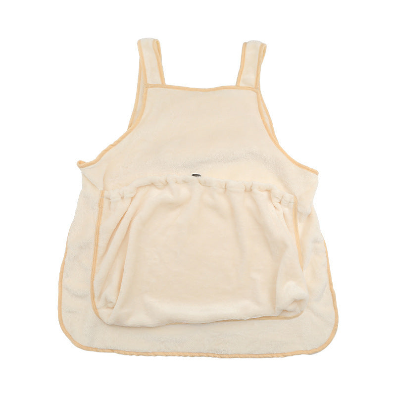 Plush Pet Carrier Chest Apron Sleeping Pouch Travel Bag
