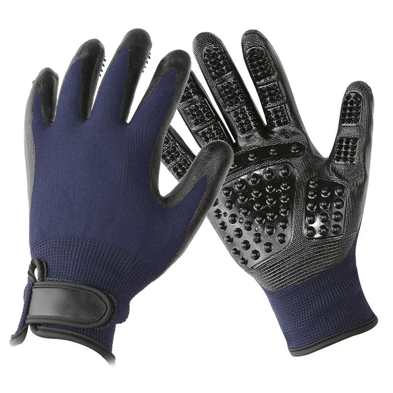 Pet Grooming Glove Soft Rubber Hair Removal Massage Tool