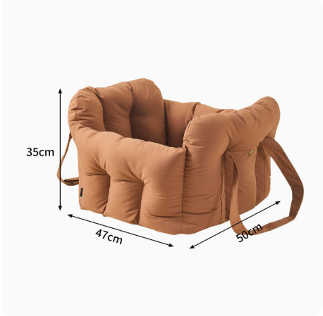 Portable Pet Car Seat Front Passenger Safety Carrier Backpack