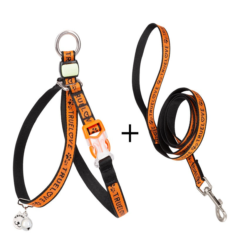Pet Bell Chest Strap Vest With Leash Control System