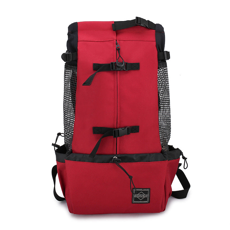 Portable Pet Backpack Carrier Double Shoulder Travel Bag