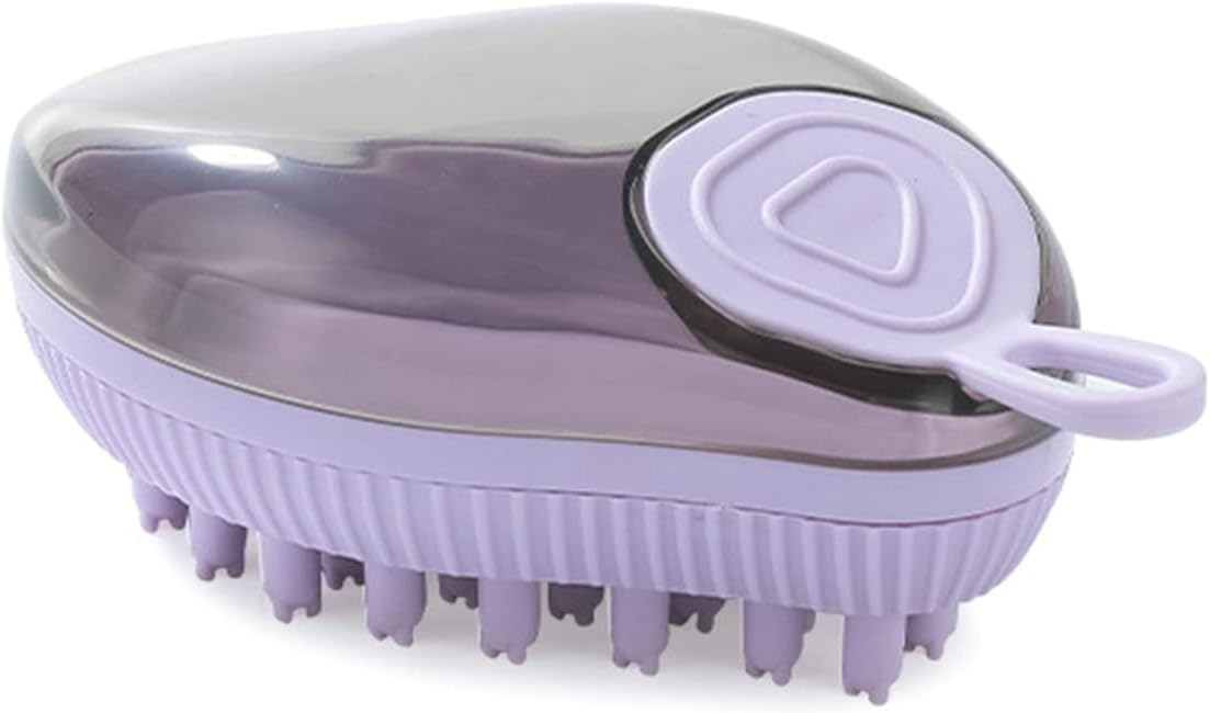 Silicone Shampoo Dispenser Bath Massage Grooming Pet Brush